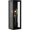 Image de Applique d'extérieur DUKAN noire et transparente, 1xE27x40W, verre, dimensions : 25,5x9x8,5 cm, IP65, Lucide