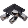 Image de Plafonnier ALION noir 4xE14x25W en métal, dimensions : 18x23x23 cm, IP20, Lucide