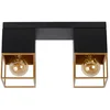 Image de Plafonnier RIXT doré et noir, 2xE27x40W, métal, dimensions : 18x32x10 cm, IP20, Lucide