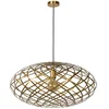 Image de Lustre WOLFRAM laiton-or 1xE27x60W métal, dimensions : 156x65x65 cm, IP20, Lucide