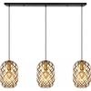 Image de WOLFRAM 3xE27 60W Lucide lampe suspendue industrielle en or