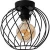 Image de Plafonnier à fil noir 25cm DANZA 1xE27 40W Lucide