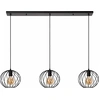 Image de Lampe pendante avec abat-jour en métal noir DANZA 3xE27 40W Lucide