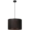Image de Suspension avec abat-jour en bambou noir TAGALOG 1xE27 40W Lucide