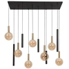 Image de Suspension Moderne 12 Lumières Lucide Josiane Noire En Métal Gu10/g9