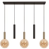 Image de Suspension Moderne Lucide Josiane 3x G9 En Verre Ambre-noir, 105 Cm