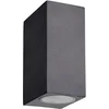 Image de Applique d'extérieur ZORA noire 2xGU10x5W en aluminium, dimensions : 15 x 9 x 6,5 cm, IP44, Lucide