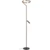 Image de Lucide APPLAUSE   Lampe sur pied   Ø 33 cm   LED à intensité variable   Température de couleur réglable   2700 K / 4000 K - Marron