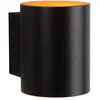 Image de Applique murale XERA noir-laiton-doré 1xG9x42W en aluminium, dimensions : 10x10x8 cm, IP20, Lucide