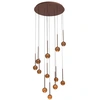 Image de Lampe Suspendue Calina 12 Lumières Avec Sphères Ambrées - 24406/84/96