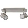 Image de Lucide LENNERT - Spot plafonnier LED 2xGU10 (2x5W, 640lm, 3000K, Chrome Satiné, Dimmable)