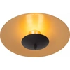 Image de Plafonnier rond moderne doré et noir VULCAN LED 9 W Lucide