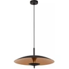 Image de Lampe suspendue moderne noire avec intérieur doré VULCAN LED 9W Lucide