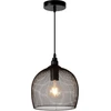 Image de Suspension MESH noire 1xE27x60W en métal, dimensions : 150x22x22 cm, IP20, Lucide