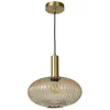 Image de Suspension MALOTO dorée et bronze, 1xE27x40W, verre, dimensions : 150x30x30 cm, IP20, Lucide