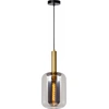 Image de Lampe suspendue moderne verre fumé abat-jour or JOANET 1xE27 40W Lucide