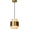 Image de Lampe suspendue simple blanche avec bord doré FIRMIN 1xE27 40W Lucide