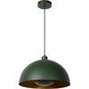 Image de Lampe suspendue verte avec intérieur doré SIEMON 1xE27 40W Lucide