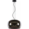 Image de Lampe suspendue à abat-jour en verre fumé noir OLIVIA 3xE27 40W Lucide