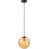 Image de Sphère de verre ambre MONSARAZ lampe suspendue 1xE27 40W Lucide