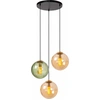 Image de Suspension à boules de verre colorées MONSARAZ 3xE27 40W Lucide