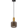 Image de Lampe suspendue avec abat-jour or fumé JOANET 1xE27 40W Lucide