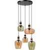 Image de Lampe suspendue avec abat-jour coloré de forme irrégulière ILONA 5xE27 40W Lucide