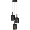 Image de Suspension ronde en feutre triple gris RAFAL 3xE27 40W Lucide