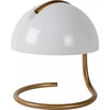 Image de Lampe de table Cato blanche et dorée, 1xE27x10W, métal, dimensions : 25x23,5x23,5 cm, IP20, Lucide