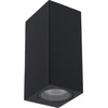 Image de Applique d'extérieur ZARO noire 2xGU10x35W en aluminium, dimensions : 16 x 6,8 x 7,8 cm, IP44, Lucide
