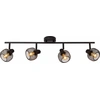 Image de Plafonnier Loft quadruple spot noir 76 cm MAREN 4xE14 40W Lucide