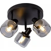 Image de Plafonnier BJORN noir 3xE14x40W en métal, dimensions : 16,5 x 38 x 38 cm, IP20, Lucide