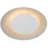 Image de Plafonnier LED rond FOSKAL blanc 6 W, blanc chaud, 480 lm, métal, dimensions : 5,2 x 21,5 x 21,5 cm, IP20, Lucide