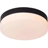 Image de Plafonnier de salle de bain 23 cm LED 12 W noir rond BISKIT Lucide