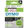 Image de D1 Ruban Étiquettes Standard 12mm X 7m - Rouge/blanc - Dymo
