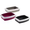 Image de Litière pour chat Vadigran « Oval jumbo » 56 x 43,5 x 14,5 cm, 3 couleurs assorties