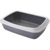 Image de Litière pour chat Vadigran avec rebord « Iriz » 50 x 36,5 x 11,5 cm, gris
