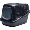 Image de Nobby Bac à litière "NESTOR MARBLE" noir/blanc - noir 56 x 39 x 38,5 cm