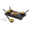 Image de Set mini woks, crêpière et gril 1000w noir - Domo - DO8712W - gourmet-set