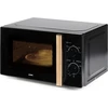 Image de Domo - Four à micro-ondes Domo, 25,5 cm, 20 l, noir avec finition aspect bois