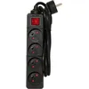 Image de UNIVERSEEL - POWER STRIP + Câble 1.5 m + SWITCH 4X16A/250V schwarz - 44023