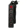 Image de CHACON Bloc multiprise avec interrupteur 4 prises 16A 1,5m noir - Neuf