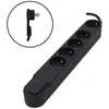 Image de Multiprise CHACON 5 prises 16 A avec interrupteur. Fiche plate. Câble de 1,5 m HO5VV-F 3 x 1,5 mm² noir