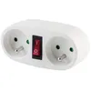 Image de CHACON Prise biplite 2x16A avec interrupteur blanc - Neuf