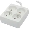 Image de Rallonge Chacon, 4 prises, interrupteur, blanc, 1.5m