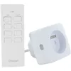 Image de Kit de 2 mini-prises - CHACON - marche/arrêt - 2300 W (FR) + télécommande - blanc