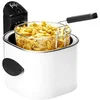 Image de Frifri Friteuse Ronde 3 L   avec couvercle de rangement, 3200W Ronde- Technologie Zone Froide, Sécurité Brevetée, Nettoyage Simple, Poignée Repliable, Design Traditionnel - Blanc en occasion ou reconditionné