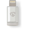 Image de Nedis Lightning Adapter - Apple Lightning 8 broches - USB Micro-B femelle - Plaqué or - Rond - Aluminium - Emballage avec fenêtre de visualisation