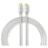 Image de Nedis CCTB60650AL30 câble USB USB 2.0 3 m Micro-USB B USB C Aluminium - Neuf