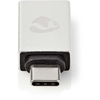 Image de Adaptateur USB-C  | USB 3.2 Gen 1 | USB-C  mâle | USB-A femelle | 5 Gbps | Rond | Plaqué nickel | Argent | Boîte avec fenêtre couverte